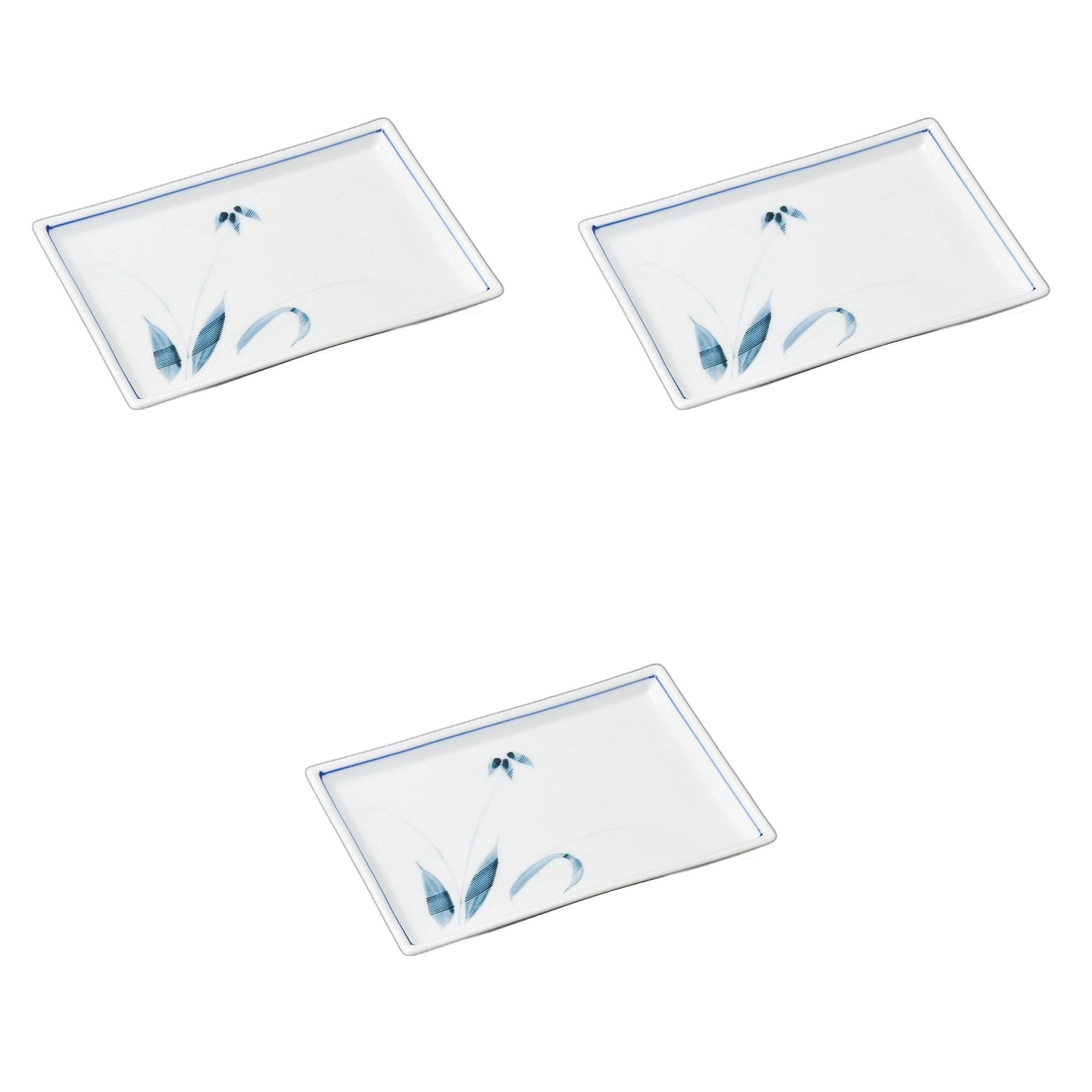 

Set of 3 Ran Ceramic Dish x x Ceramic Dish Setomonohonpo 7.0 [19.2 13.5 2.5 cm]