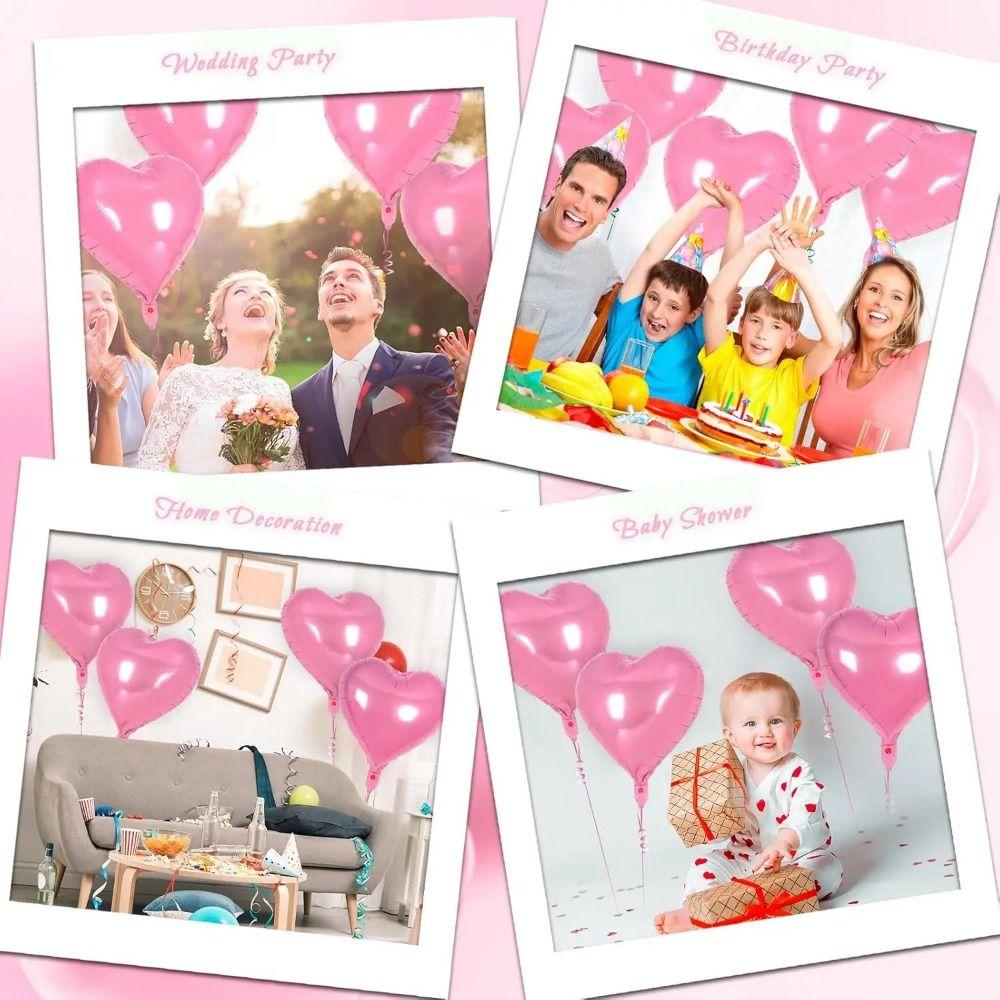 12Pcs 18 inch Heart Foil Balloons Inflatable Wedding Engagement Party Decor  Birthday Party