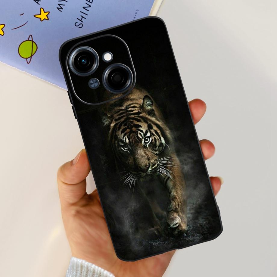 Soft Matte Silicone Bumper Cover For Tecno Spark GO 1 2025 Pop 9 Case TPU SparkGO1 GO2025 Pop9 Marble Love Heart Painting Coques