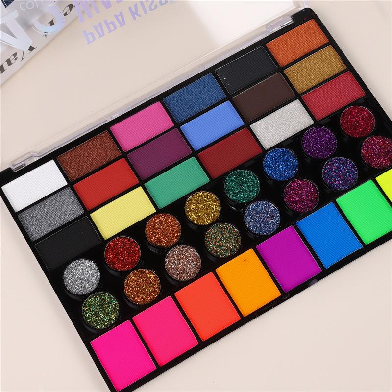 Rainbow Body Paint Palette - Water-Soluble Face & Stage Makeup