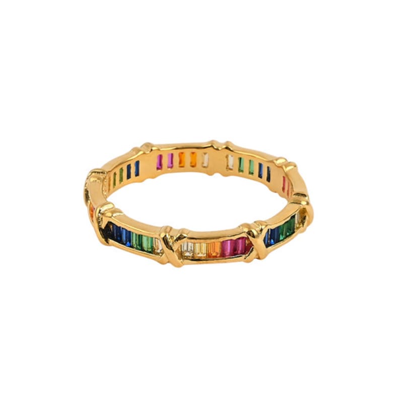 LAYERMOOD 24 rainbow ring-gold