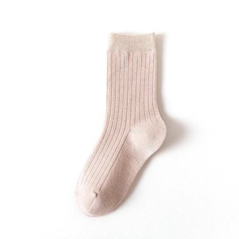 

Женские осенне-зимние однотонные носки до середины икры в корейском/японском стиле, дышащие, впитывающие пот. One Size хаки