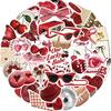 50 Pieces of Cherry-colored Girl Stickers for Personalized Luggage, Cup and Scooter