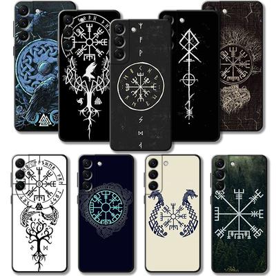 Telefono dėklas, skirtas Samsung Galaxy S23 S22 S21 S20 Fe Ultra S10 S9 S8 Plus Note 20ultra 10plus Cover Viking Vegvisir Logo Tree
