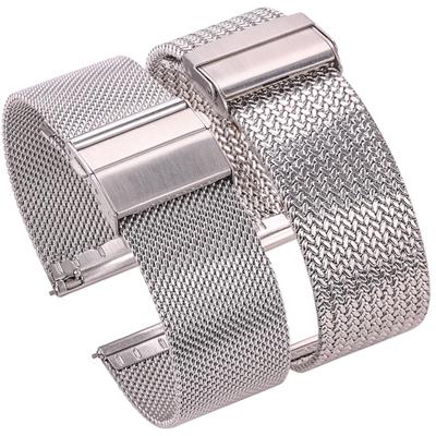 Watchband Stainless Steel Watch Band Bracelet Silver Black Milanese Metal Watchbands 16mm 18mm 20mm 22mm Women Men Strap Accessories