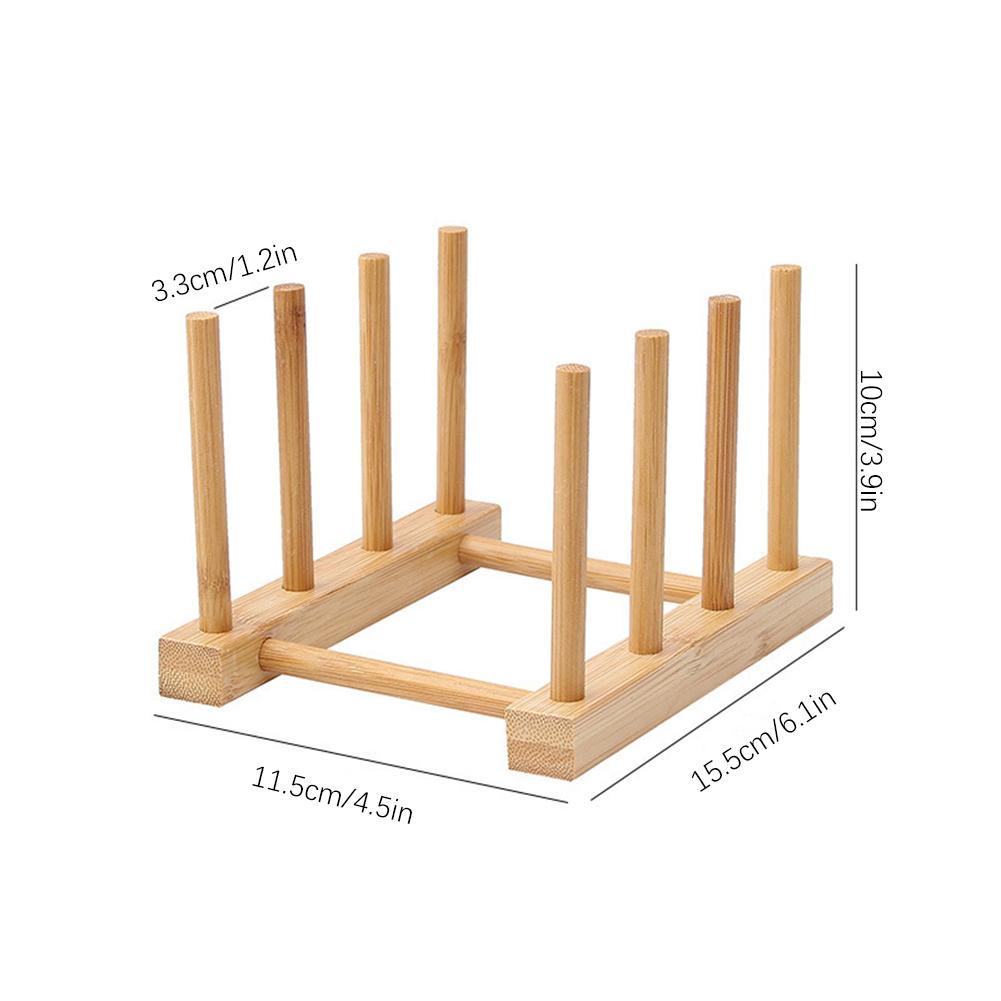 Kitchen Dish Drain Rack Dinnerware Storage Organizer Tray Plate Drying Shelf Wooden Book Cups Display Stand Drainer Holder