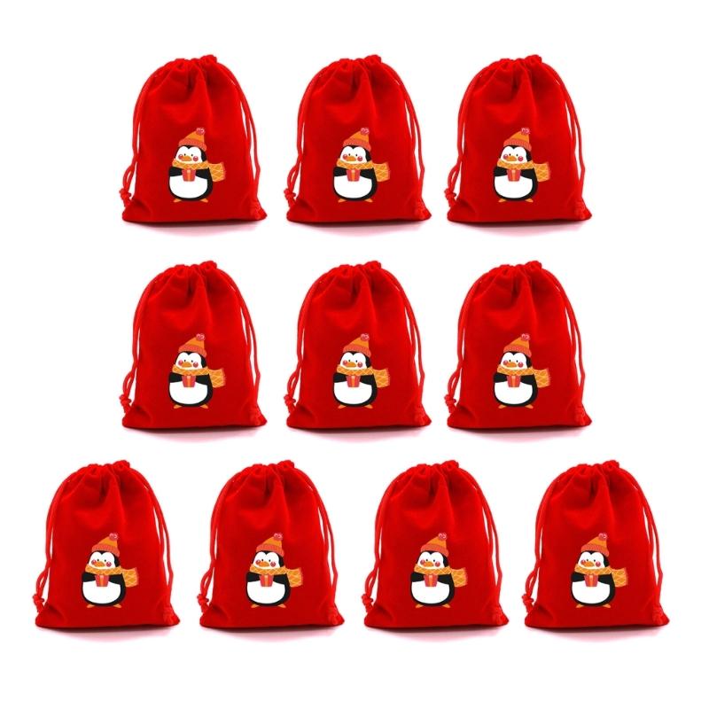 10Pcs Practical Drawstring Storage Pouches Jewelry Packaging Case for Holiday