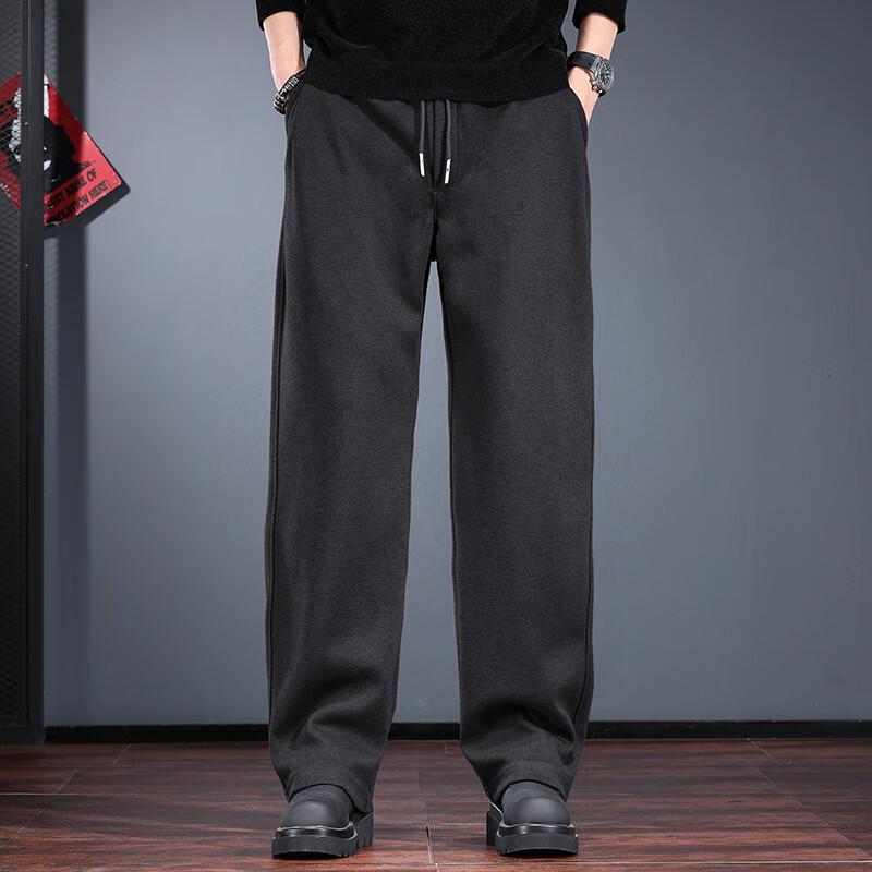 Men s Heavyweight Draping Straight-Leg Casual Pants XL