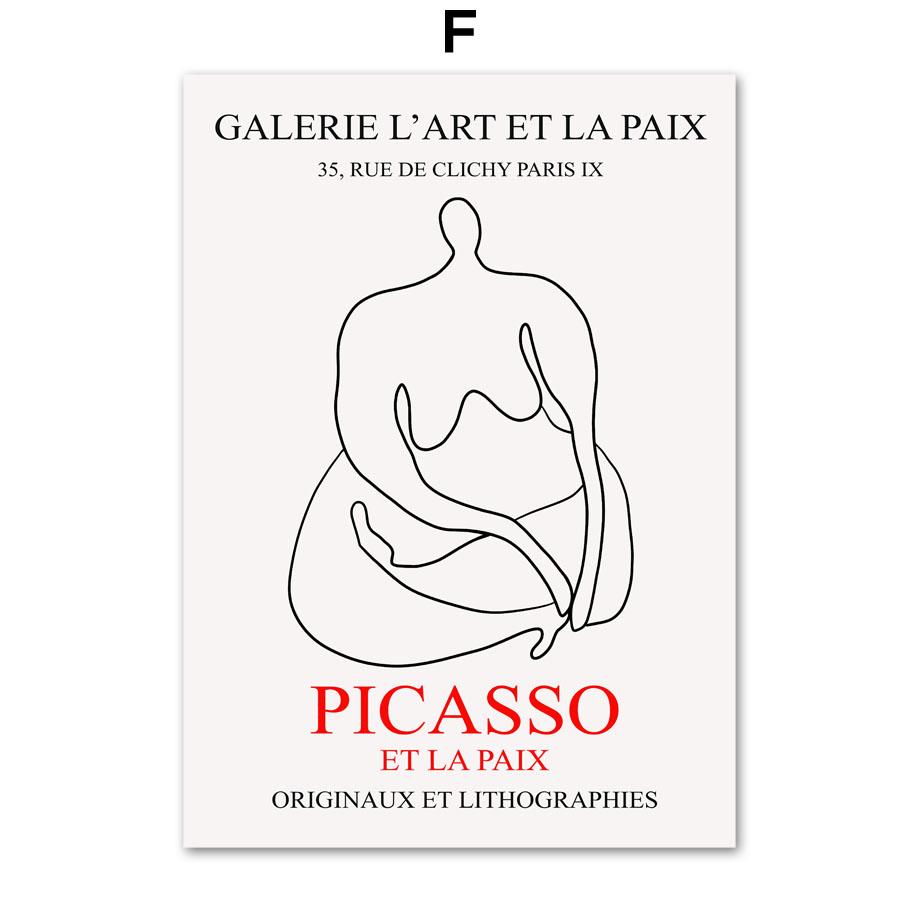 Abstrakte Linie Figur Frau Kurve Picasso Wand Kunst Leinwand Malerei Nordic Poster Und Drucke Wand Bilder Für Wohnzimmer Dekor