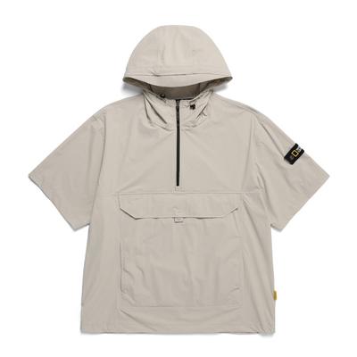 Nationalgeographic Adeli Lightweight Woven Stretch Short Sleeve Anorak Mourning Beige