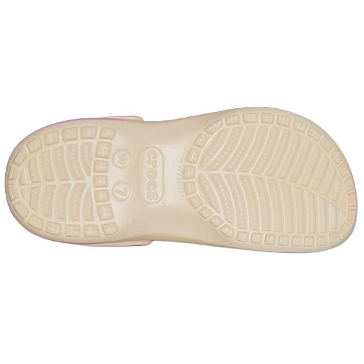 Crocs Classic Platform Clog Croslite Resin Clogs Women's Beige 208278-1FR