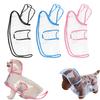 Clear Dog Raincoat With Hood Transparent Pet Rain Jacket Poncho Windproof Lightweight Rainwear Adjustable Straps Dog Pannier