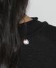 RONRON Heart Star Hand Stitch Overfit Crop Knit Black