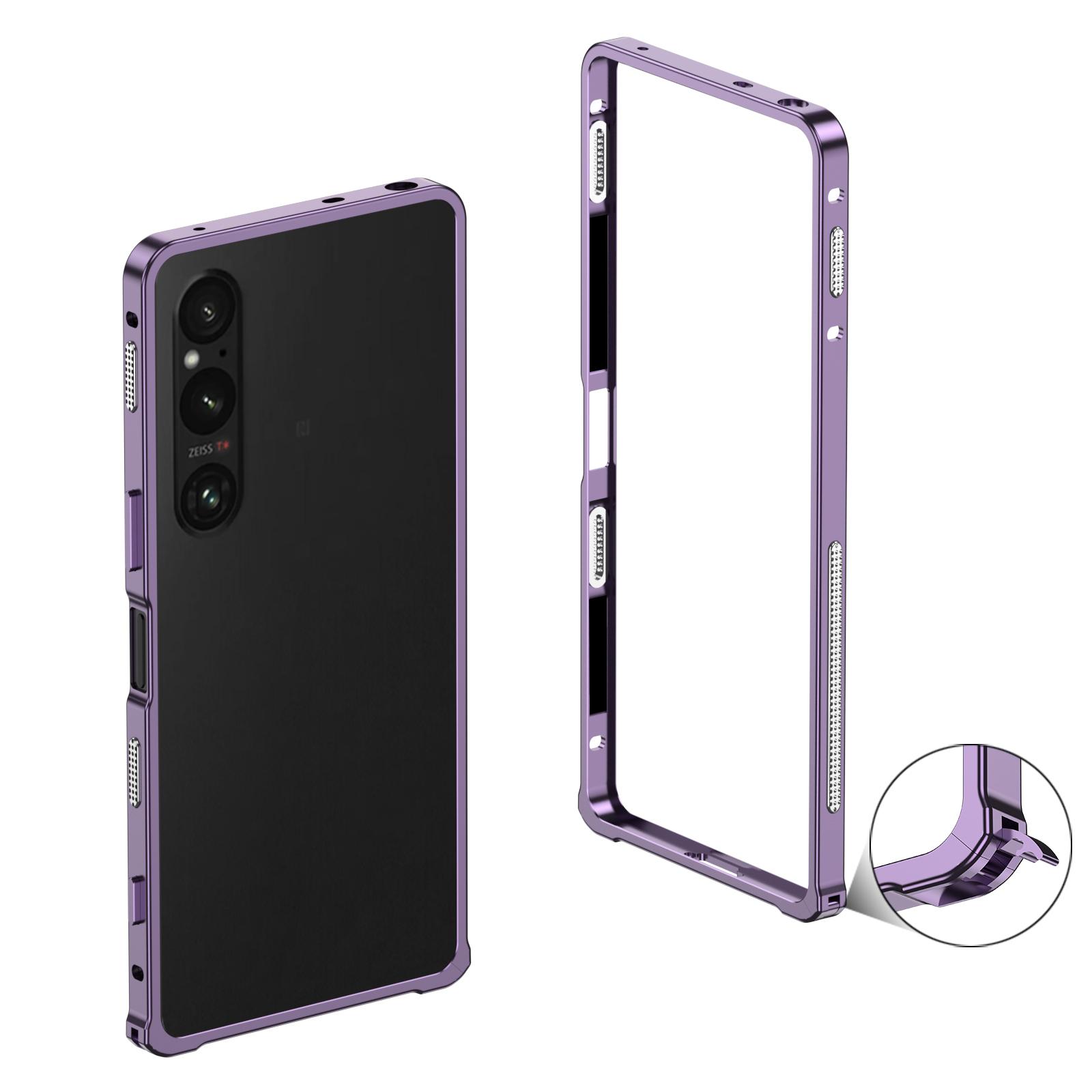 

Бамперы для Sony Xperia 1 VI Металлическая рамка Чехол для отвода тепла Purple