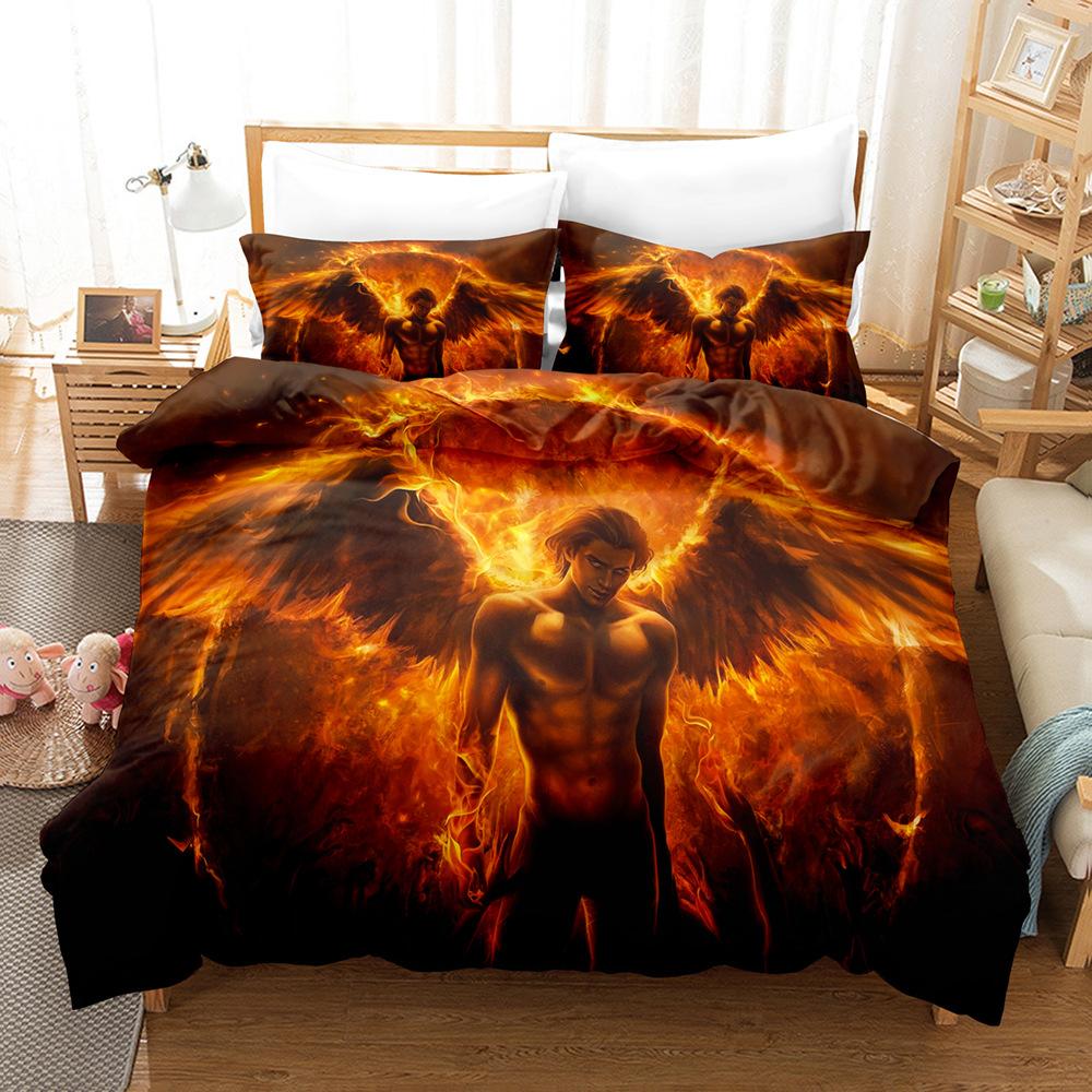 Angel Bedding Set Single Twin Full Queen King Size Fallen Angel Bed Set Aldult Kid Bedroom Duvet Cover Sets 3D Print 005