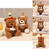 Adorable Cake Bear Plush Toy Cute Milk Tea Bear Doll Perfect Birthday Gift For Girls