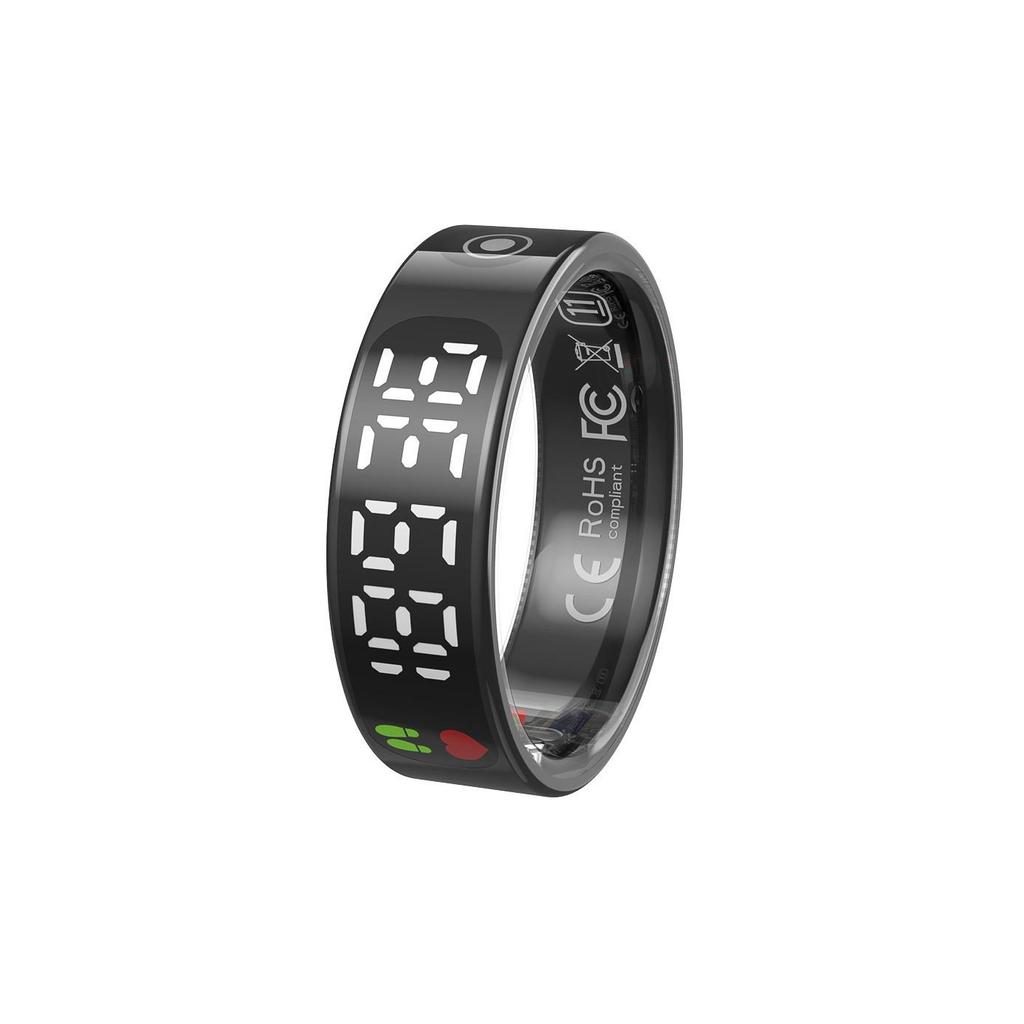 Touchscreen Smart Ring: Heart Rate, Blood Oxygen, Sleep, Exercise Tracking, E-book, Remote Photo, Magnetic Fast Charging - Douyin/TK Compatible
