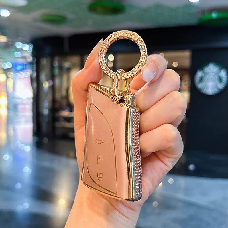 For Lexus Car Keycase Es200 Rx300 Nx200 Ux260H Es300H Is250 Keycover Keyshell Keychain Cars Accessories Keyring Car Key Case