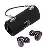 Clamp On Earbuds Bluetooth V6.0 Noise Cancelling Ear Clamp Earbuds with Unique Detachable Bow Earrings for Work Fitness