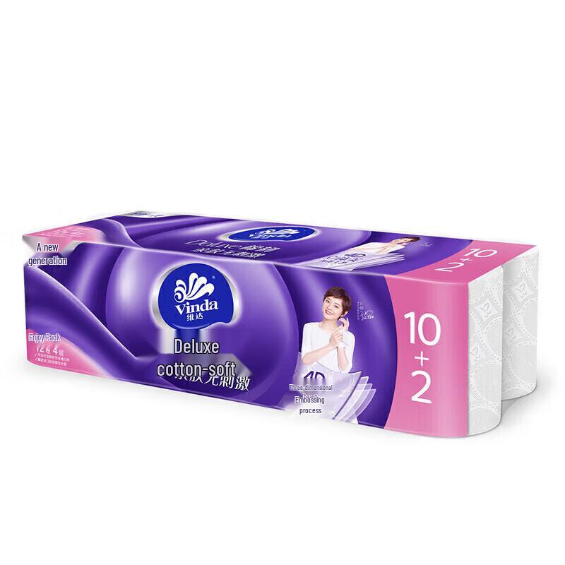 Vinda Cotton Soft 4-Ply Toilet Paper, 36 Rolls