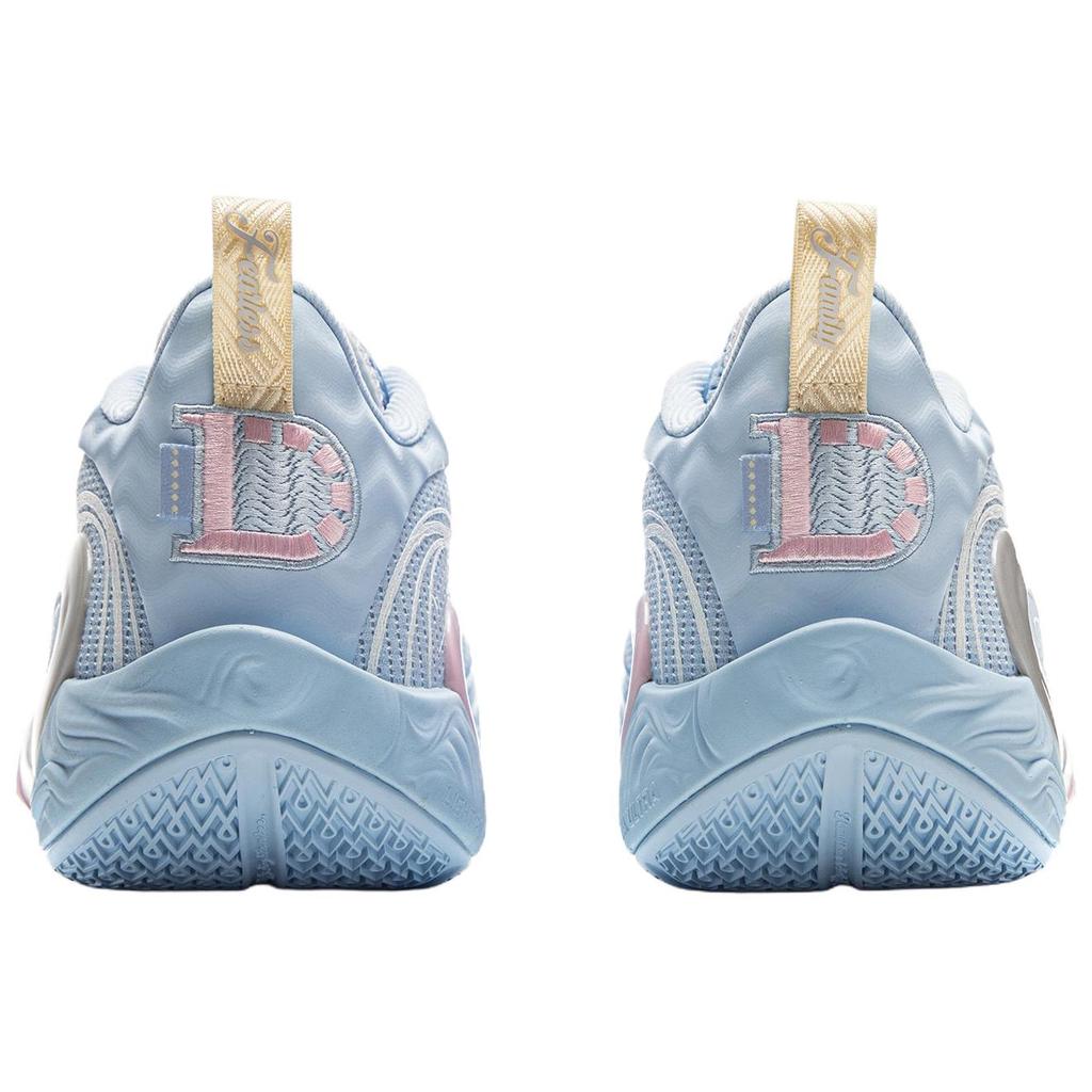 Li Ning Wade DLO 1 Comfortable Lightweight Sports Synthetic Leather Breathable Rebound Low Top Basketball Shoes Men Sneaker Ice-River-Blue ABPV009-9