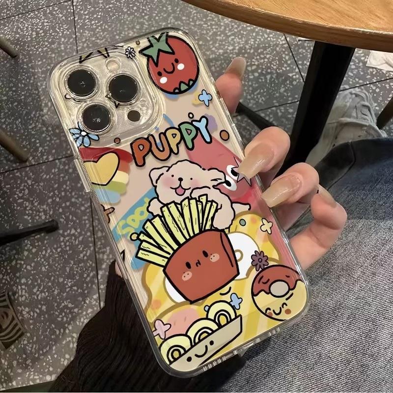 Gluttony Puppy for iPhone 15 Case iPhone14Pro/13/12/xsmax/6/7/8 Transparent