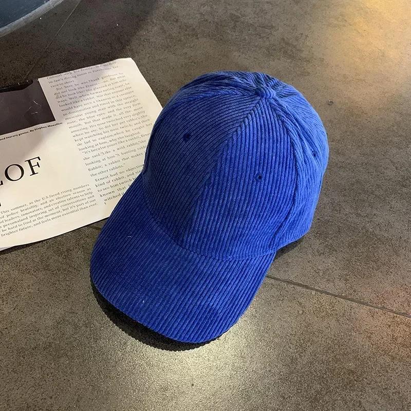 Men Corduroy Baseball Cap Women Spring Summer Embroidery Baseball Hat Men Outdoor Adjustable Sun Hat Vacation Casquette Gorras