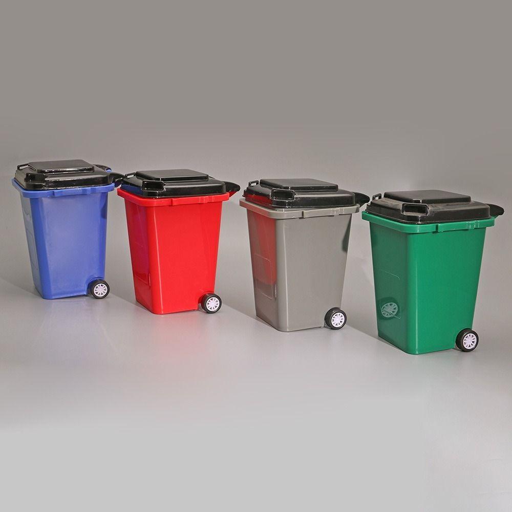 Creative Pen Container Roller Type Office Supplies New Office Desk Trash Bin