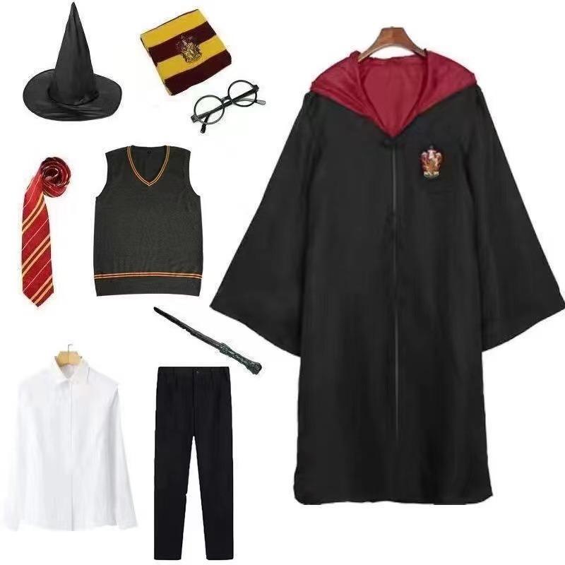 Harry Potter Cosplay Kostüm Magier Robe Kleidung Zubehör Erwachsene Kinder Schuluniform Halloween Umhang