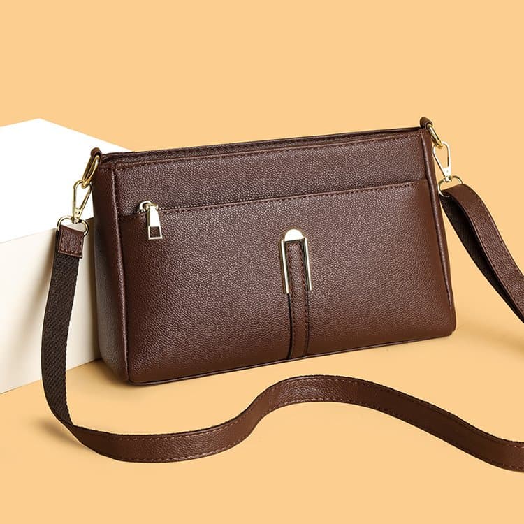 Lychee pattern leather commuter shoulder bag women's messenger bag