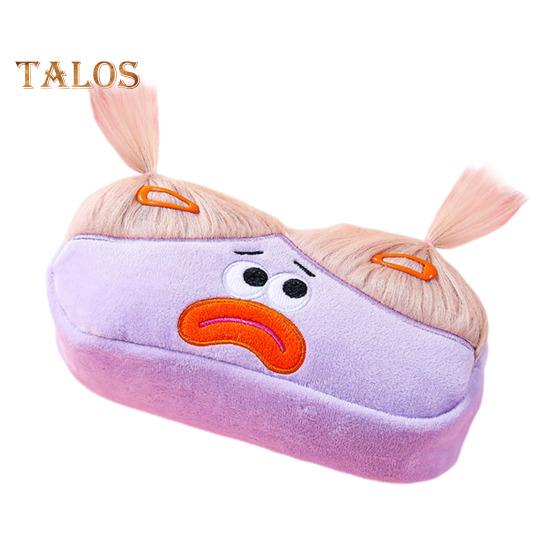 

DIY Пенал Коробка Органайзер Довге волосся Дизайн ляльки Велика місткість Застібка-блискавка Ручка Маркер Тримач інструменту для малювання фіолетовий