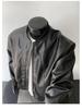 Men's American Retro Leather Jacket: Heavyweight, High-End Cool, Short Stand-Up Collar Bomber for Spring & Autumn