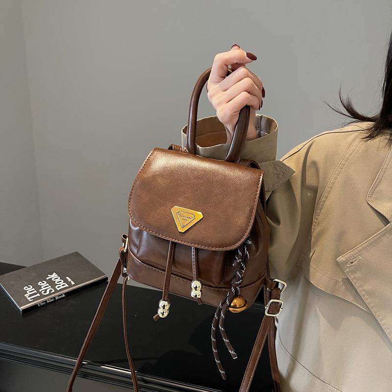 Frost Fall Bag Women's Retro Niche Design Handbag Bucket Bag New Casual High-end Small Backpack