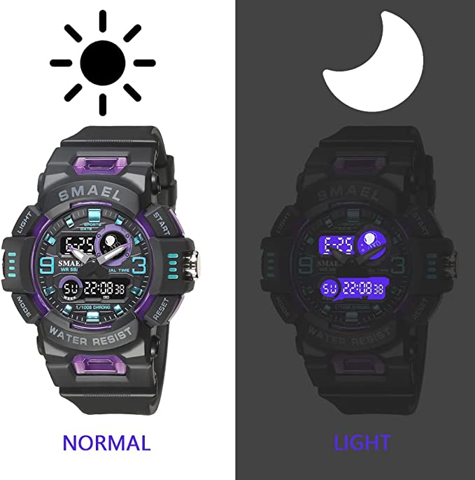 SMAEL Sport Watches Digital Watch LED 50m Waterproof Military Wristwatch Male Clocks 8063 Mens Watches  Stopwatches Alarm Clock