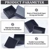 1set Texture Paper Jewelry Gift Boxes with Sponge Mat Inside Square Black 9.1x9.1x2.9cm Inner Diameter: 8.5x8.5cm Deep: 2.6cm 16pcs/set