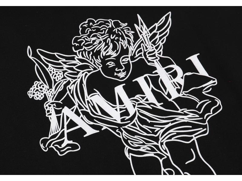 Amiri Leopard Farbverlauf Logo Engel Hoodie & Hose Set