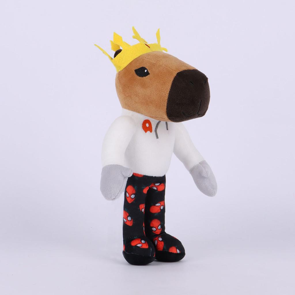 Aquisiblox Capybara Crown Plush Toy Stuffed Animal Doll Decoration Gift 28cm