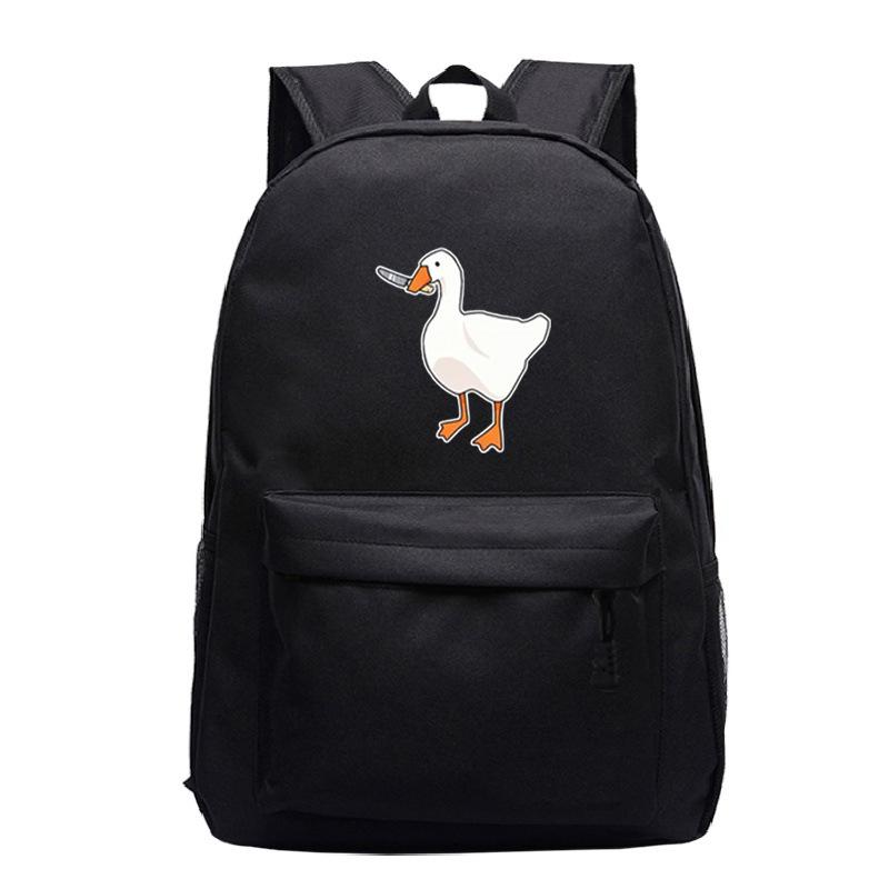 Primary And Secondary School Students Schoolbag Goose Personalized Printing Youth Leisure Simple Backpack Large Capacity