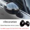 For Mini Cooper One S JCW F54 F55 F56 F57 F60 Before July  The Black Flag Car Outside Rear View Mirror Covers Stickers