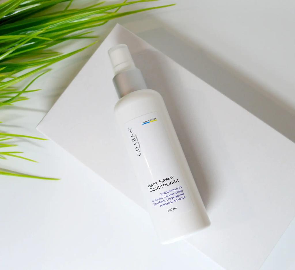 Spray z keratyną i aminokwasami jedwabiu do odbudowy włosów Chaban 100 ml