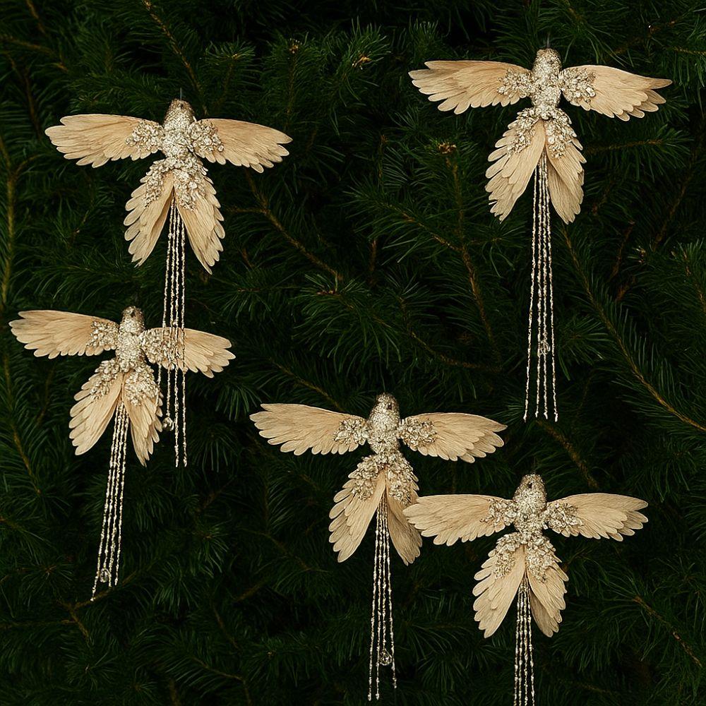 Realistic Artificial Hummingbird Decoration Glitter Bird Hanging Pendant  Christmas Tree