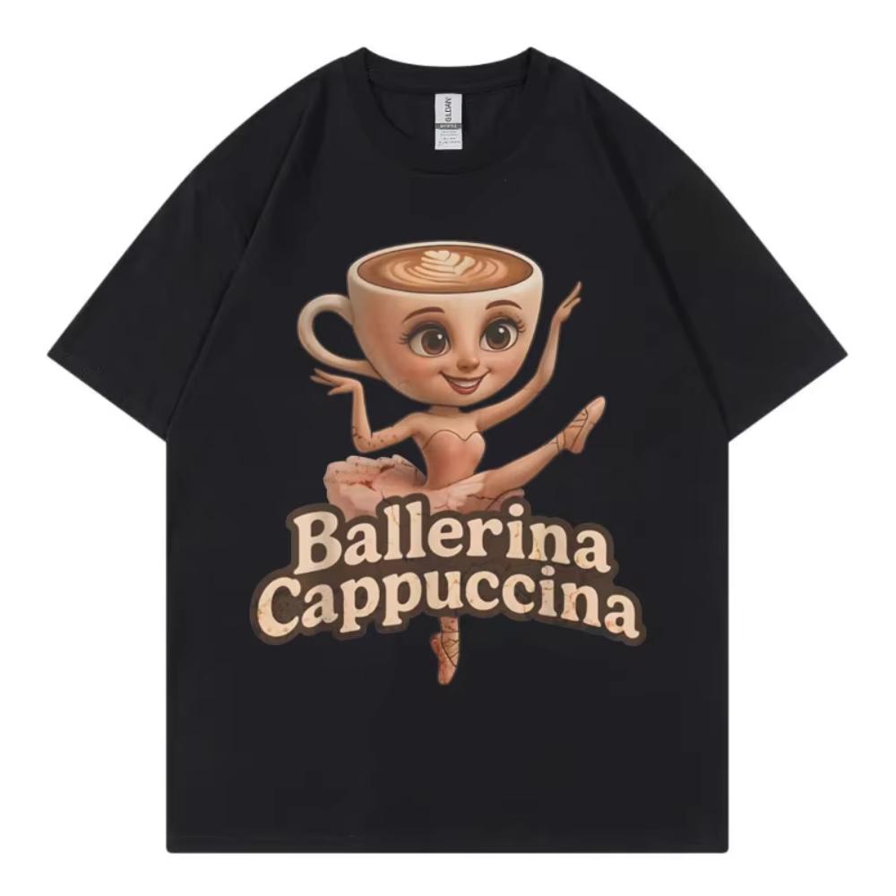 

Funny Italian Brainrot Meme Ballerina Cappuccina Tshirts Men Women Vintage Fashion Y2k Tshirts Summer Casual Oversized T Shirt M