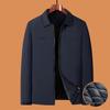 Men's Mid-aged Fleece-lined Winter Jacket: Warm, Thick, and Perfect for Autumn and Winter.