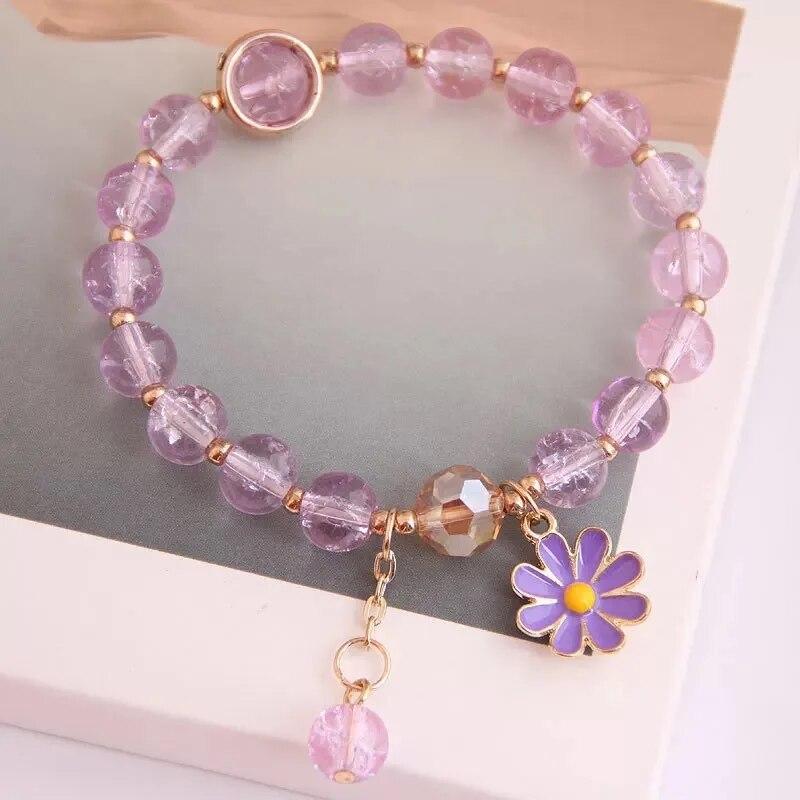 Daisy Flowers Bracelet Bohemian Colorful Beaded Bracelet Handmade Women Fashion Jewelry Gift