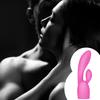 Vibrator Sleeve Massager Cover Rabbit Ear Design Silicone G Spot Vibration Hat for Couple