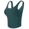 Women's High-Intensity Yoga Tank Top with Chest Pads - Elastic, Waist-Slimming Fitness Bra