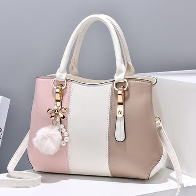 Tříbarevná patchworková kabelka Módní dámská taška přes rameno Vysoce kvalitní kožená velkokapacitní crossbody taška do práce Tote Bag