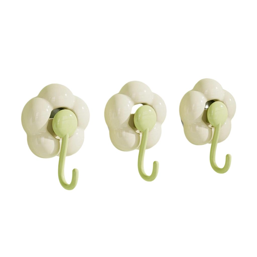 Flower Shaped Suction Cup Hooks No Drilling Required Wall Hooks for Kitchen Bathroom Living Room Vacuum Suction Cup Hooks