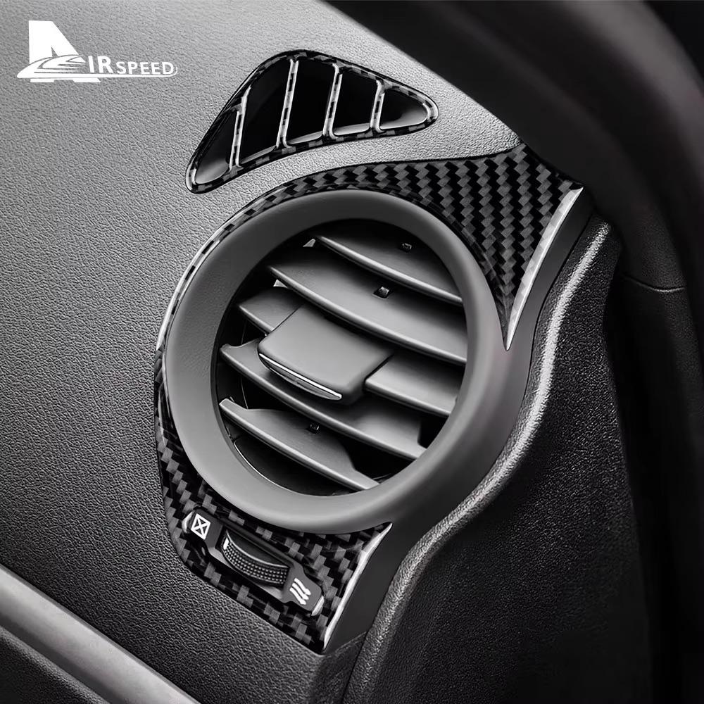 For Lexus IS250 300 350C 2006-2012 Carbon Fiber Car Air Conditioning Vent Outlet Trim Decoration Stickers  Interior Accessories