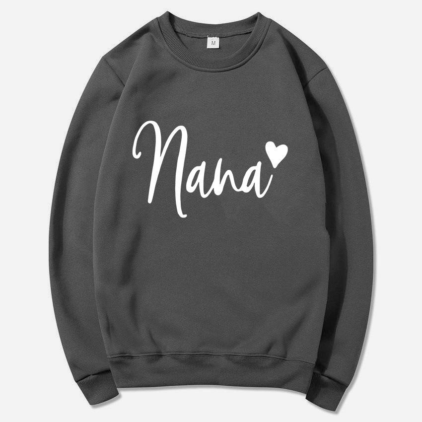 Women's Round Neck Heart Print Casual Hoodie